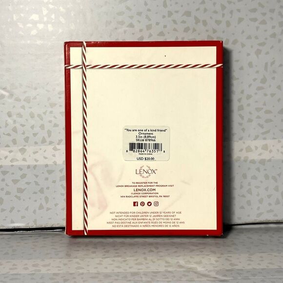 Lenox Porcelain Ornament with Metal Snowflake - Picture 7 of 10